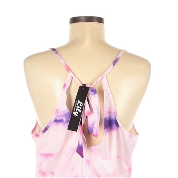 🌺 Lily Firmiana Tie Dye Crisscross Strappy Summer Tank Top Size M NWT - Picture 4 of 12